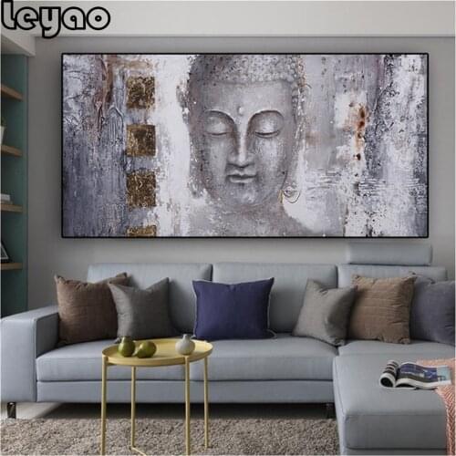 Full Square Round drill 5D Diy Diamond painting Abstract Zen Lord Buddha DiamondEmbroidery Cross Stitch mozaik puzzle