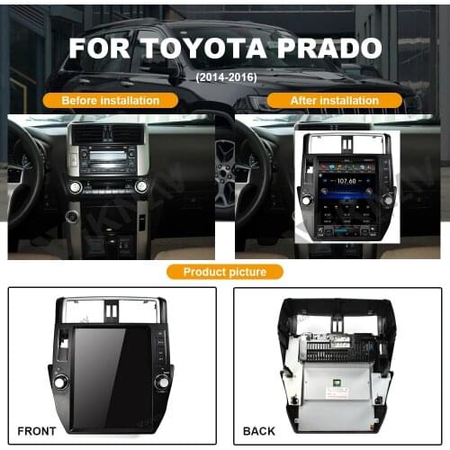 Android Auto radio GPS navigation for-Toyota Prado 2014 2015 2016 car GPS DVD multimedia player FM BT WIFI