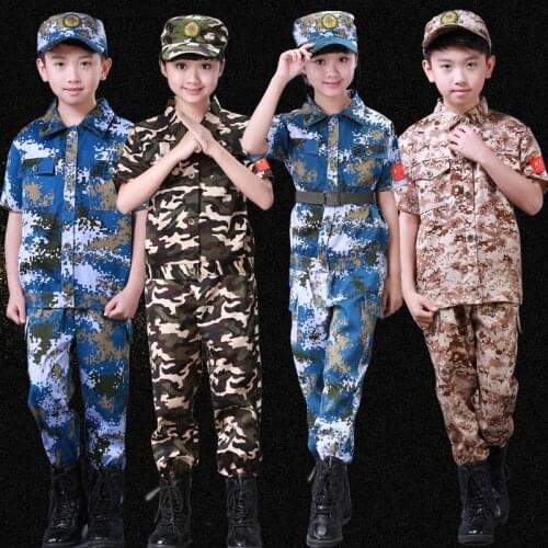 Children Clothing Set Boys Camouflage Jackets Halloween Camp Toddler Military Uniform for Kids Tracksuit Soldiers Police Cloth