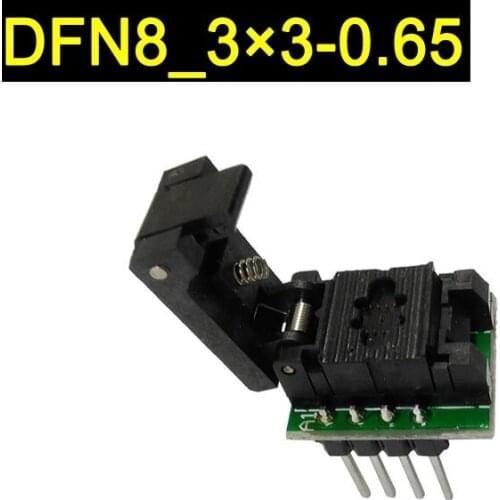 DFN8-0.65 Burning Seat WSON8 MLP8 3*3mm Flipping Probe Test Seat pin pitch 0.65