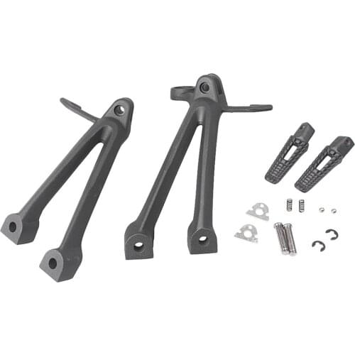 GSXR 600 750 K8 Aluminum Motorcycle Rear Passenger Foot Pegs Footrest Brackets for Suzuki GSXR600 GSXR750 2008 2009 2010 Black