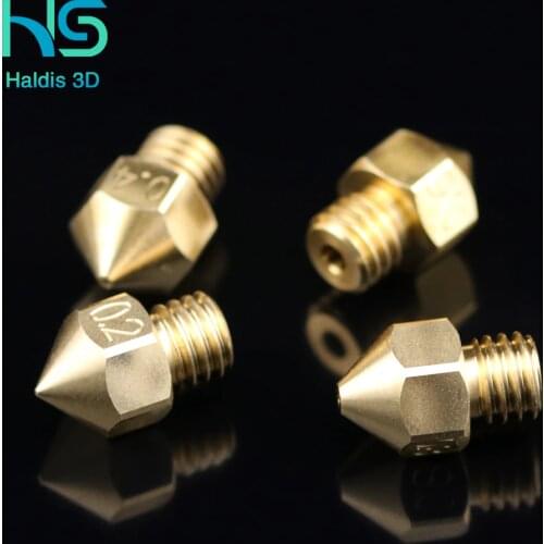 Haldis 3D Premium brass MK8 nozzle for 3D printers, Hotend, 1.75mm filament J-Head CR10, Ender3 Hotend, threaded M6