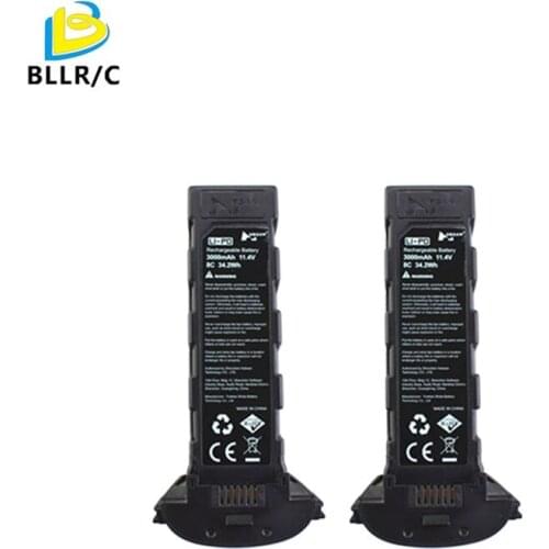 2pcs 11.4V 3000mah lithium battery for Hubsan H117S Zino Pro brushless quadcopter battery black