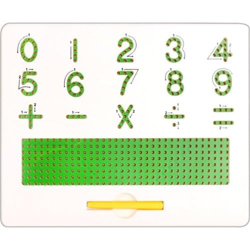 Magnetic Tablet Drawing Board Pad Toy Bead Magnet Stylus Pen 26 Alphabet Numbers Writing Memo Board Learning Educational Kid Toy