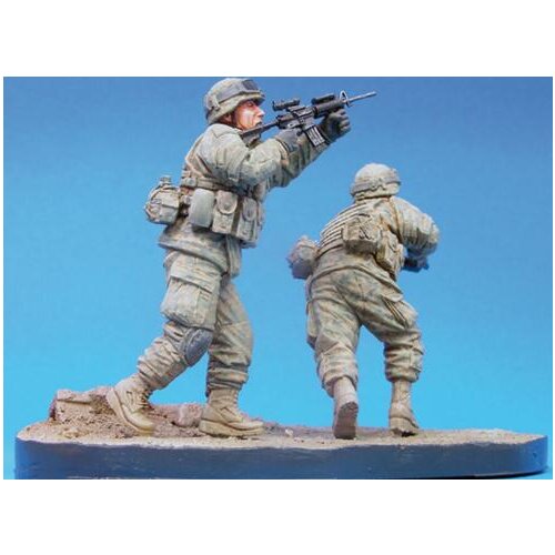 1/35 Scale Resin Figure U.S. in action with base