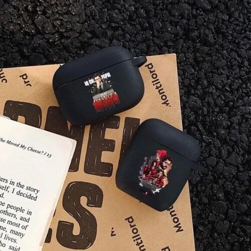 Fashion Spain TV Money Heist House Paper Black TPU silicone Bluetooth Airpod Case For Airpods 1/2 Airpods pro 3 soft cover