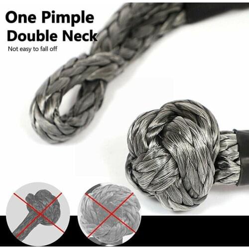 38000Lbs Break Strength Synthetic Soft Shackle 1/2" Inch with Tool Rugged Recovery Protective Sleeve For Vehicle X Shackles B1G4