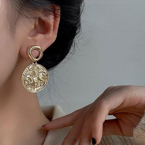 ELEGANCE fine new ladies hoop gold drop earrings multiple fashion round geometric pendant earrings fashion party jewelry gifts