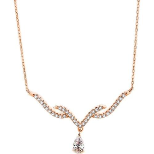 2446 S925 Silver Antler Necklace Female Creative Sweater Chain Has You All the Way Clavicle Chain Pendant Item Jewelry