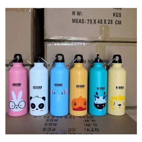 500 ml outdoor animal design portable matte finish bicycle aluminum mountaineering water bottle