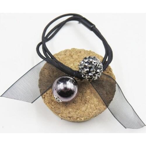 1PCS Creative Gray Balls Elastic Hair Bands For Girls Bohemian Headband Scrunchy Fashion Kids Hair Accessories For Women 2018