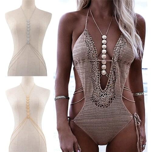 Sex Accessories Vintage Carved Flower Body Chain Party Game Bikini Harness Bra Chest Porn BDSM Bondage Women Sexy Lingerie