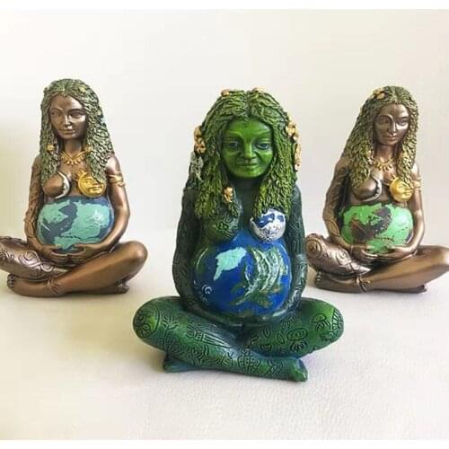 Home decor Mother Earth Millennial Gaia Goddess Resin Statue sculptures Figurine interior Decorative Home living room decoration