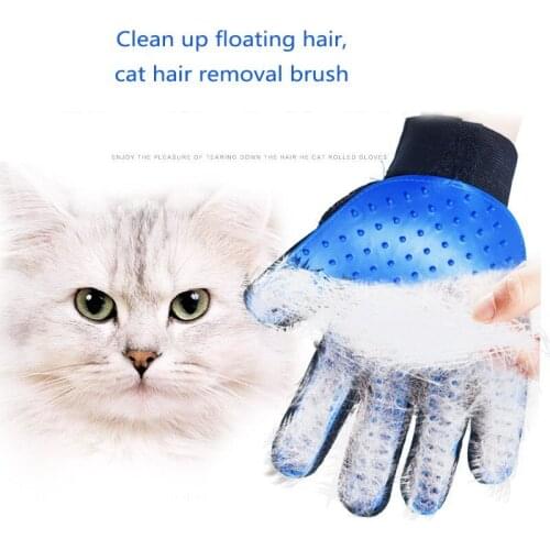 Pet cleaning supplies, cat rubber de-floating massage brush, pet bathing gloves