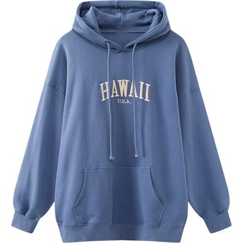 Oversize girls streetwear loose hoodies 2020 autumn fashion ladies stylish cotton hoodie casual female chic pullovers women cute