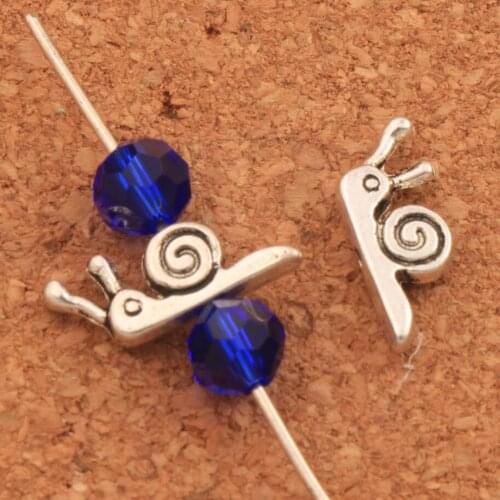 Snails Animal Loose Beads 14.8x6.3mm 92PCS zinc alloy Spacers Jewelry Findings L803