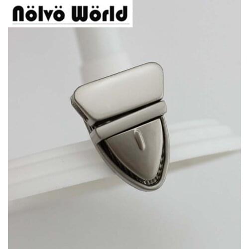 20sets 5colors 26*19mm high quality lock handmade woman bag making gunmetal pressed lock briefcase lock for genuine leather