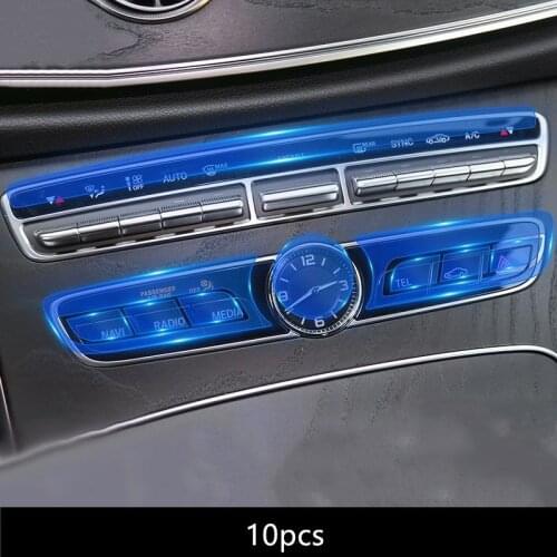 Car Center Console Air Conditioning Screen Protective Film For Mercedes Benz C E Class W205 W213 GLC X253 Prevent Scratch Decals