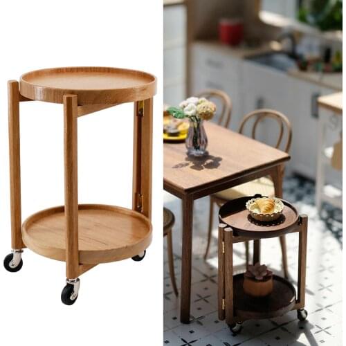 1/6 Dollhouse Miniature Furniture Mini Wooden End Table Doll House Toy for Living Room Dining Room