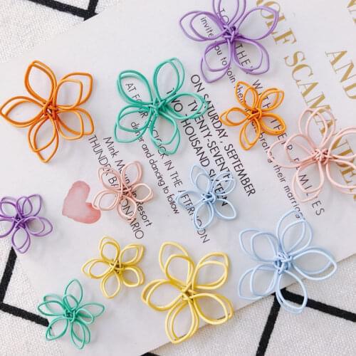 10pieces/lot New DIY flower Spray paint earrings Supplies for Jewelry Accessories
