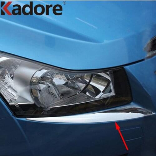 For Chevrolet Cruze 2009 2010 2011 2012 2013 2014 Chrome Front Head Light Lamp Eyebrow Eyelid Cover Trim Headlight Strip 2pcs