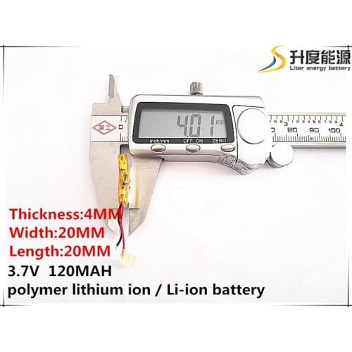 2pcs [SD] 3.7V,120mAH,[402020] Polymer lithium ion / Li-ion battery for TOY,POWER BANK,GPS,mp3,mp4,cell phone,speaker