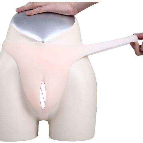 2019 Silicone T-back Women Panty Camel toe Female Fake Vagina Underwear for Crossdresser Cosplay Transgender
