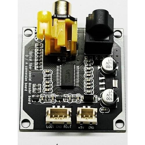 24bit 192khz DAC Digital Audio Decoder Optical Fiber Coaxial Digital Signal Input Stereo Output Decod board