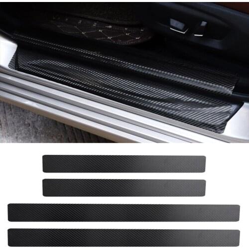 4 carbon fiber door sill door stickers for Opel Astra VAUXHALL MOKKA Zafira Insignia Vectra Antara