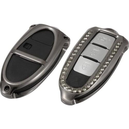 Diamond + Zinc alloy Car Remote Key Case Cover For Nissan SylphyTeana Tiida X-Trail Tidda Livida Qashqai Infiniti keychain