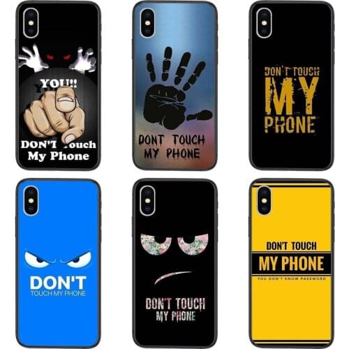Black Cover Fashion Etui Do Not Dont Touch My Phone Sell For Samsung Galaxy A72 A725F A71 A70 4G 5G A50 A40 A30 A20 A10S A02