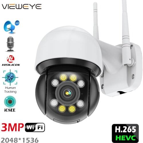 3MP Dual light PTZ Wifi Camera Human Auto Tracking ONVIF Security CCTV Camera Audio AI Human Detection Outdoor Wireless Camera