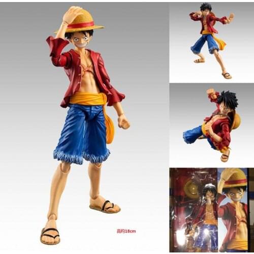 Classic Anime One Piece Fully Jointed Luffy Action Humanoid Boxed Model Toys Ornaments Dolls Childrens Gifts Collectibles 18CM