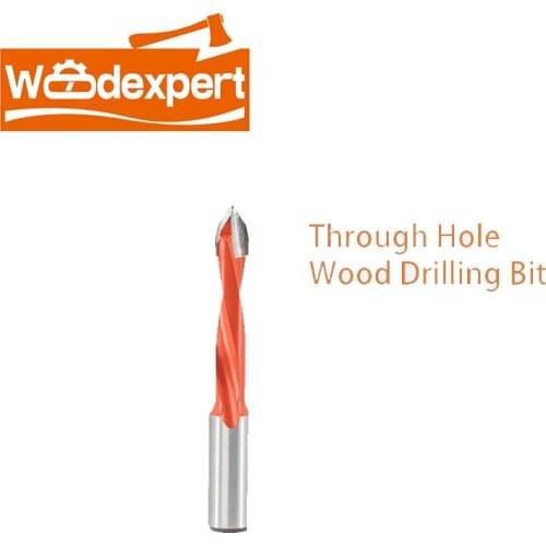 Tungsten Carbide Alloy Drills Woodworking Through Hole Drilling Bit for Furniture Wood/MDF CNC Router Dia 4-15mm Hole Boring70mm