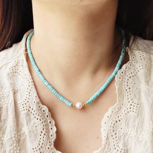 Lii Ji Baroque Pearl Coloful Stone 925 Sterling Silver Gold Plated Choker Adjustable Necklace 40+4cm Fashion Bohemian Jewelry