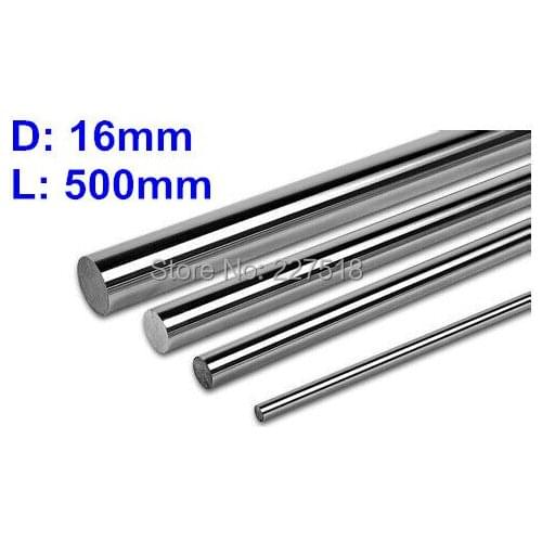 2pcs/lot D16mm L500mm linear shaft 16mm LM Shaft diameter 500mm long for LM16UU 16mm linear ball bearing linear smooth rod