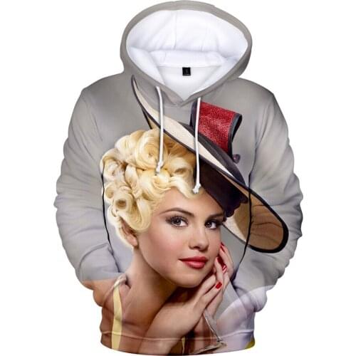 Sidno New Selena Gomez 3D Hoodies Men/women Autumn Fashion Popular Hip Hop Hoodie 3D Print Selena Gomez Sweatshirts