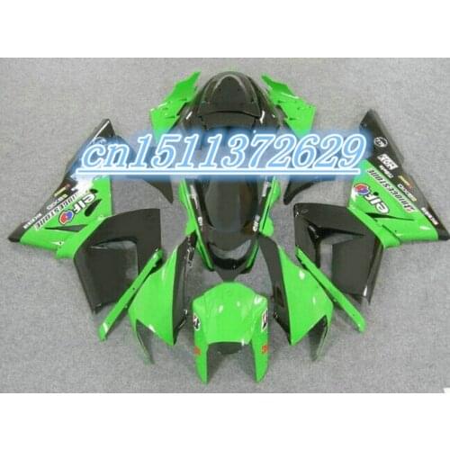 Dor-Body For KAWASAKI NINJA ZX10R 04-05 Q1910 Green black ZX-10R ZX 10R ZX 10 R 04 05 2004 2005 Fairing Kit Hot green blk D