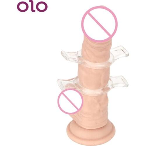 OLO 4 Size Erotic Penis Ring Adult Product Delay Ejaculation Cock Rings TPE 4pcs/set Penis Enlargerment