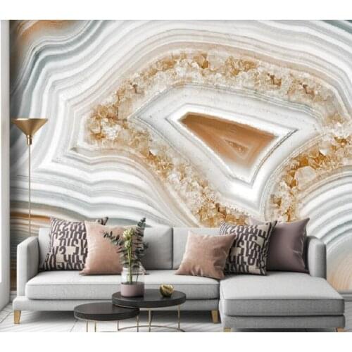 Papel de parede Modern microcrystalline marble pattern agate slice background wall 3d wallpaper,bedroom KTV bar mural wall decor
