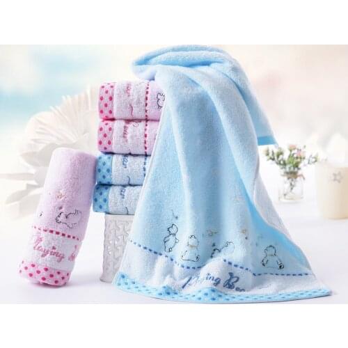 100% cotton towel twistless very soft and comfortable face towel cartoon bear hand towel washrag good water absorption