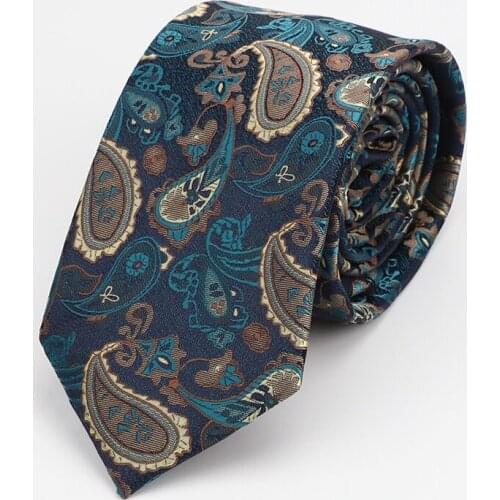 Men tie 7cm paisley ties for men gravata necktie vintage accessories