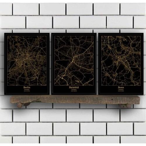 Berlin Bielefeld Bonn Bremen Cologne Dortmund Dresden Dusseldorf Essen Germany Map Poster