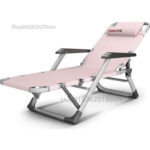 Folding single person nap bed household simple nap chair dual purpose recliner portable multifunctional office camping bed