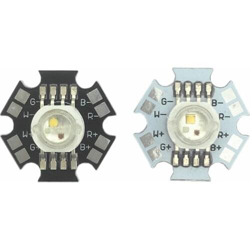 10pcs 4W RGBW or RGBWW LED Diode High Power LED Emitter Chip Bead 8pins four color led chip Epistar 45Mil on 20mm Star PCB Base