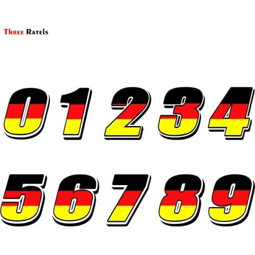Three Ratels ftc868 Car Styling Racing Number Camouflage Sticker Motocross Auto Stickers Bike Waterproof decals