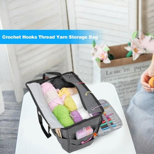 Knitting Yarn Bags Classic Practical Multi-functional Durable Crochet Hooks Needles Sewing Kits Storage Case Organizer