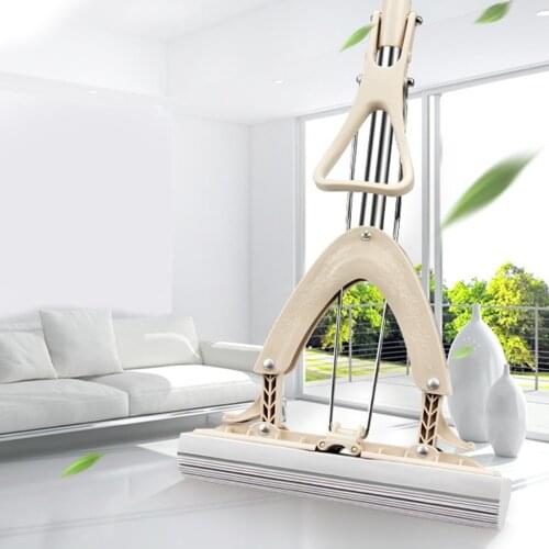 1pcs 360 degrees fold squeeze Mop rubbed Strong water absorption PVR cotton head mop telescopic handle home wood tiles