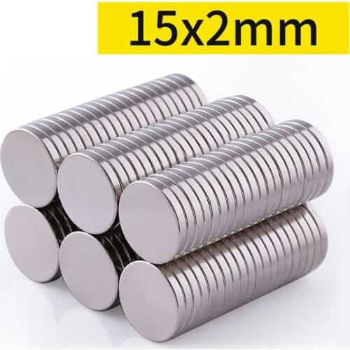 10 20 50 100PCS/Lot 15x2mm Magnet Round Magnet Strong magnets Rare Earth Neodymium Magnet N35