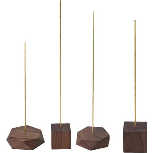 4Pcs Simple Walnut and Beech Wood Earring Display Stand Princess Jewelry Display Stand Earring Shoot Props